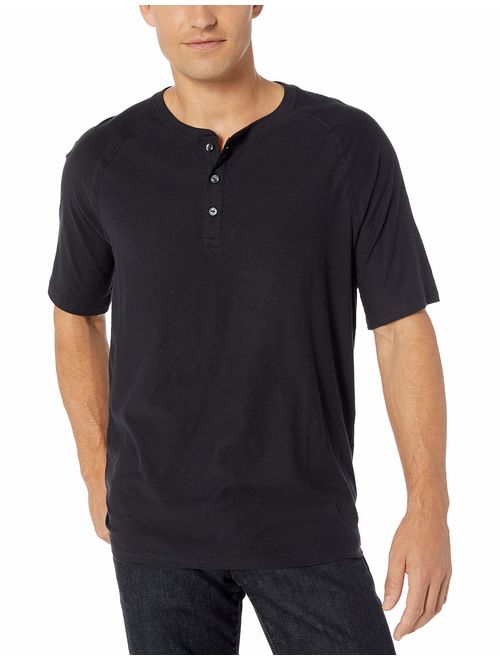 Amazon Essentials Men's Regular-Fit Short-Sleeve Slub Henley T-Shirt