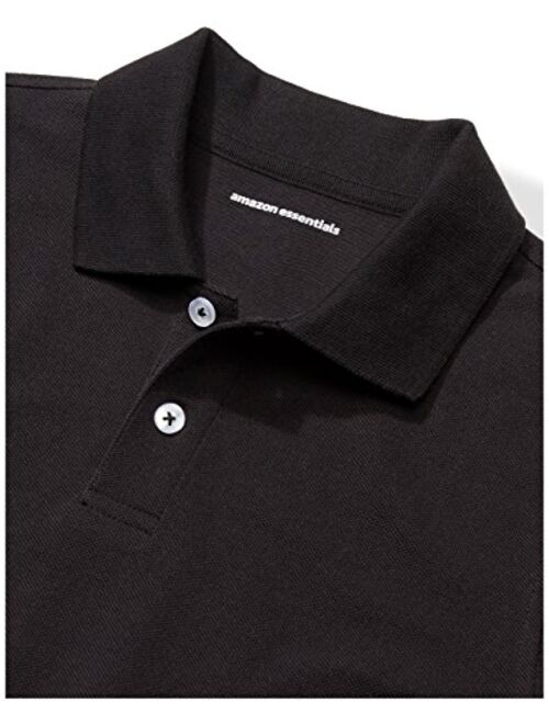 Amazon Essentials Boys' Short-Sleeve Uniform Pique Polo