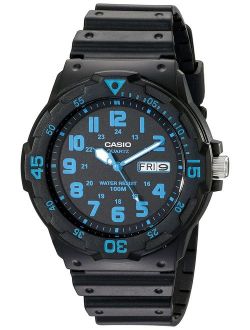 Unisex MRW200H-2BV Neo-Display Black Watch with Resin Band