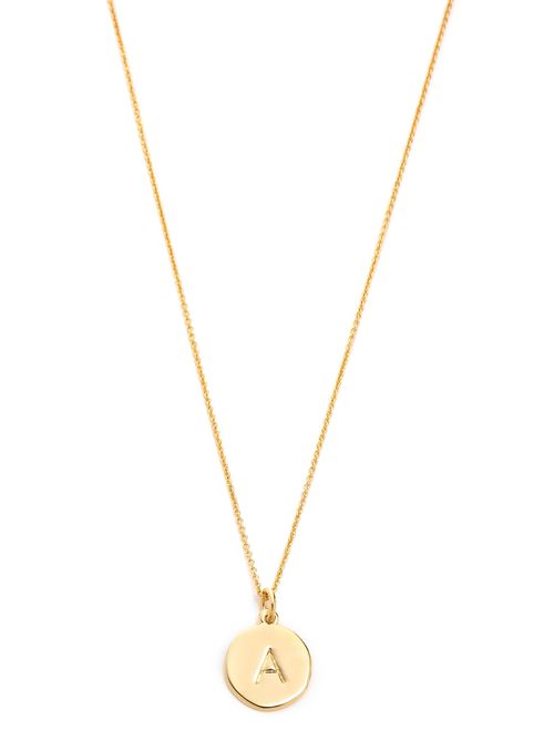 kate spade new york Gold-Tone Alphabet Pendant Necklace, 18