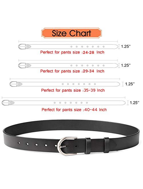 Women Leather Belt for Pants Dress Jeans Waist Belt with Brushed Alloy Buckle by WHIPPY