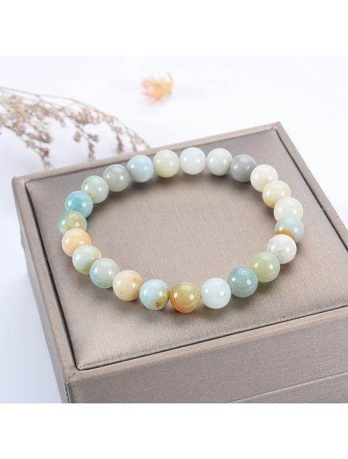 Cherry Tree Collection Gemstone Beaded Stretch Bracelet 8mm Round Beads 7