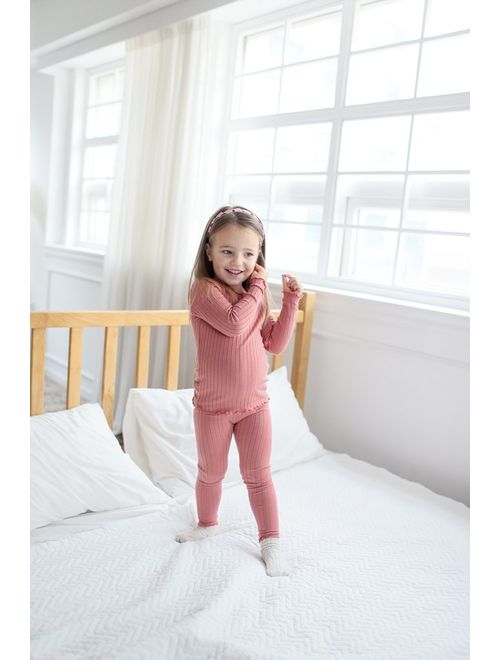 Vaenait Baby Kids Unisex Girls & Boys Soft Comfy Modal Tencel Shirring Sleepwear Pajamas 