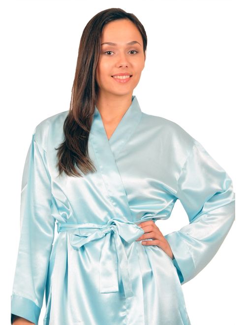 Up2date Fashion Women's Satin Charmeuse Robes, Style#Gwn-11