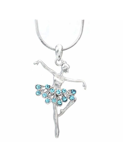 Soulbreezecollection Dancing Ballerina Dancer Ballet Dance Pendant Necklace Charm