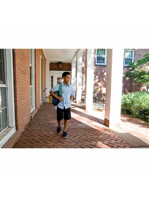 French Toast Boys' Short Sleeve Poplin Dress Shirt