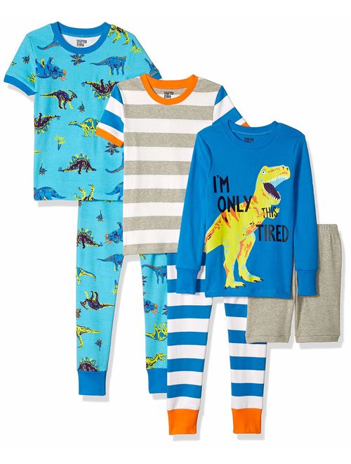 Amazon Brand - Spotted Zebra 6-Piece Snug-Fit Cotton Pajama Set