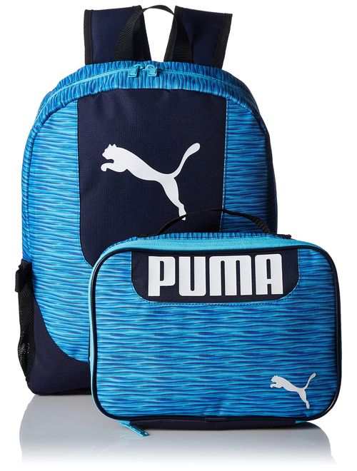 PUMA Big Kid's Lunch Box Backpack Combo, Blue, OS