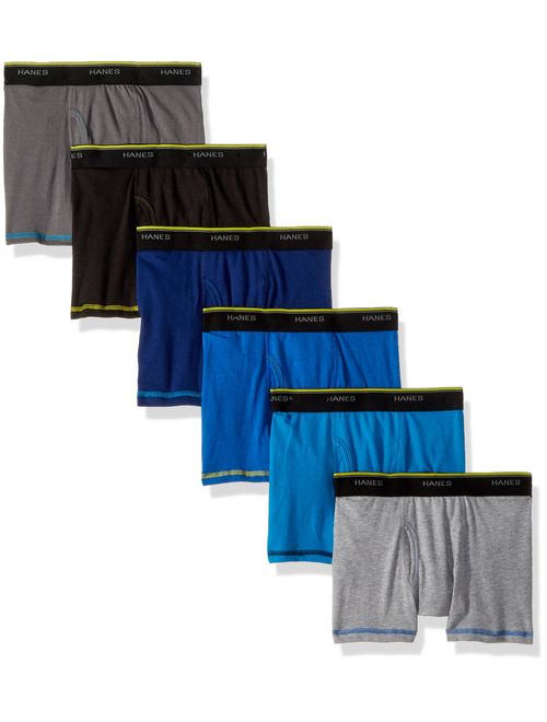 Hanes Boys' Cool Comfort Breathable Mesh Boxer Brief 6-Pack