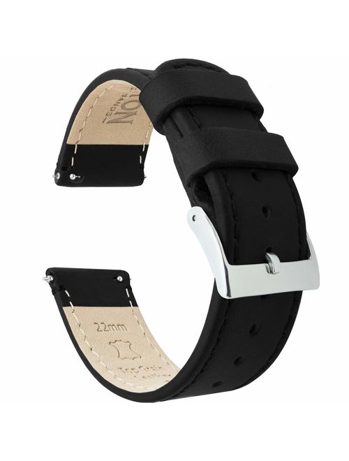BARTON Watch Bands Leather Quick Release Watch Strap