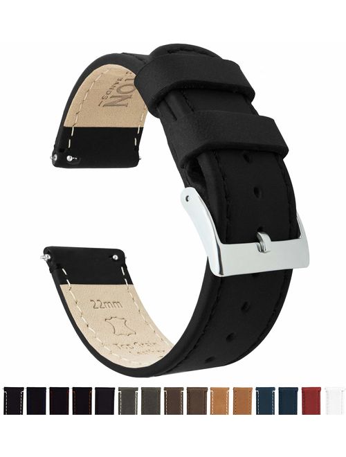 BARTON Watch Bands Leather Quick Release Watch Strap