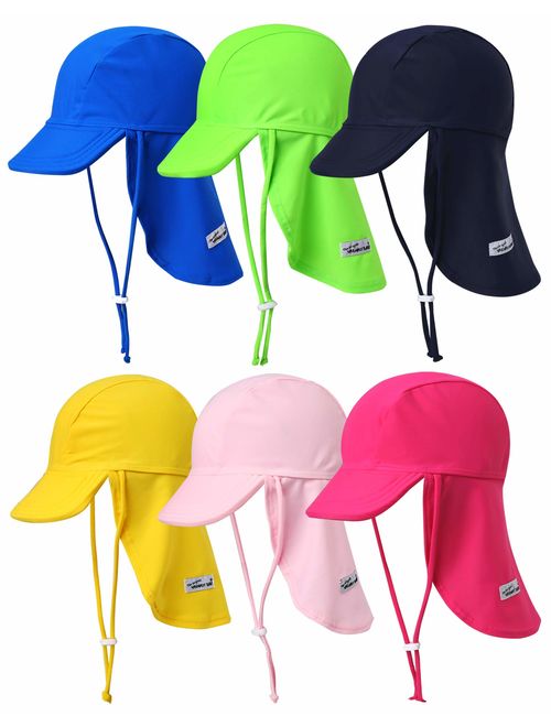 Vaenait Baby Infant & Kids Unisex Boys & Girls Sun Protection Sporty Flap Swim hat UV Flap Cap