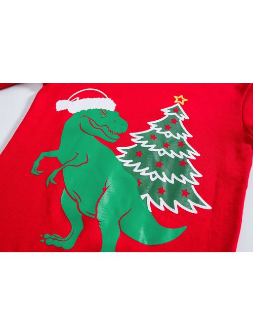 Family Feeling Space Little Boys Pajamas Sets 100% Cotton Clothes Toddler Kids