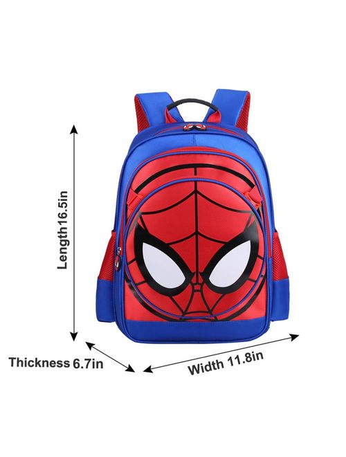 SUNBABY Boys' Backpack Spiderman Fans Gift Waterproof Comic School Bag with Lunch Kit
