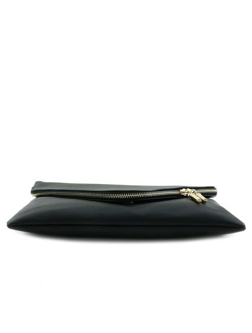 Large Envelope Clutch Bag with Chain Strap