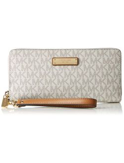 Womens Michael Kors Jet Set Signature Travel Wristlet, White