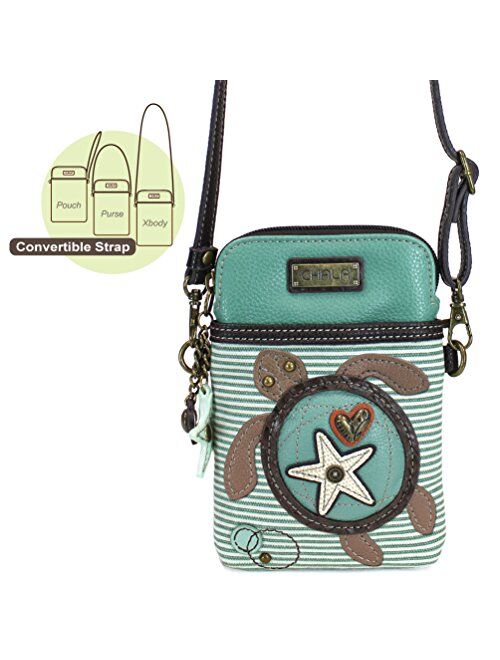 Chala Crossbody Cell Phone Purse - Women PU Leather Multicolor Handbag with Adjustable Strap