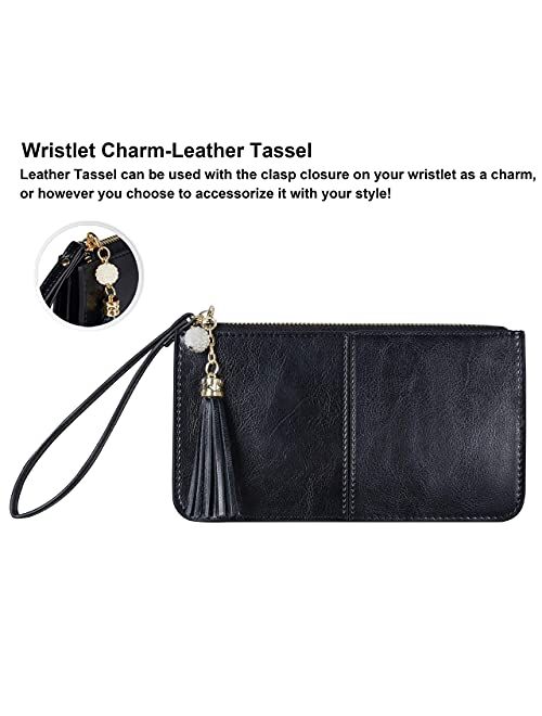 Befen Women's Leather Wristlet Clutch Cell Phone Wallet, Multi Card Organizer Wallet Purse