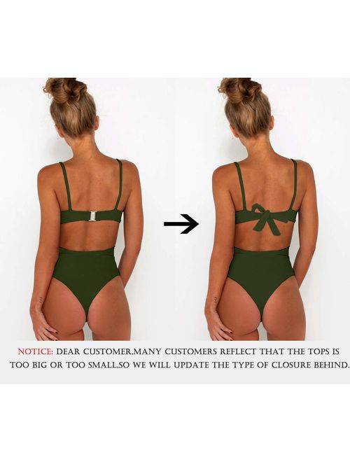CHYRII Women's Sexy Criss Cross High Waisted Cut Out One Piece Monokini Swimsuit