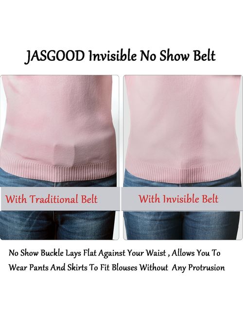 Womens Invisible Belt Comfortable Elastic Adjustable No Show Web Belt for Women or Men by JASGOOD