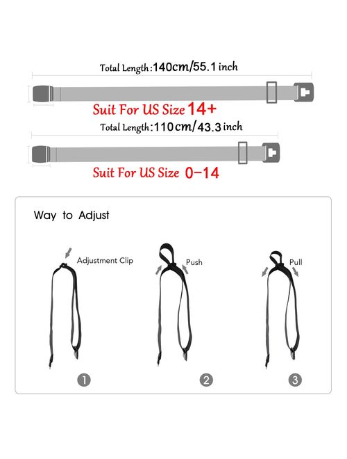 Womens Invisible Belt Comfortable Elastic Adjustable No Show Web Belt for Women or Men by JASGOOD