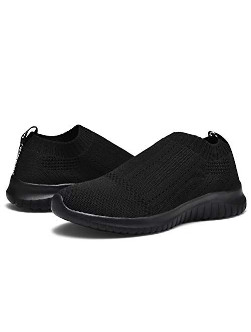 konhill Women's Casual Walking Shoes Breathable Mesh Work Slip-on Sneakers