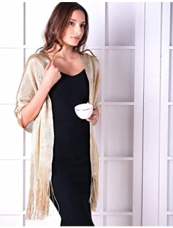MissShorthair Sparkle Shawls and Wraps for Evening Eresses, Party Scarfs for Women Dress Shawl