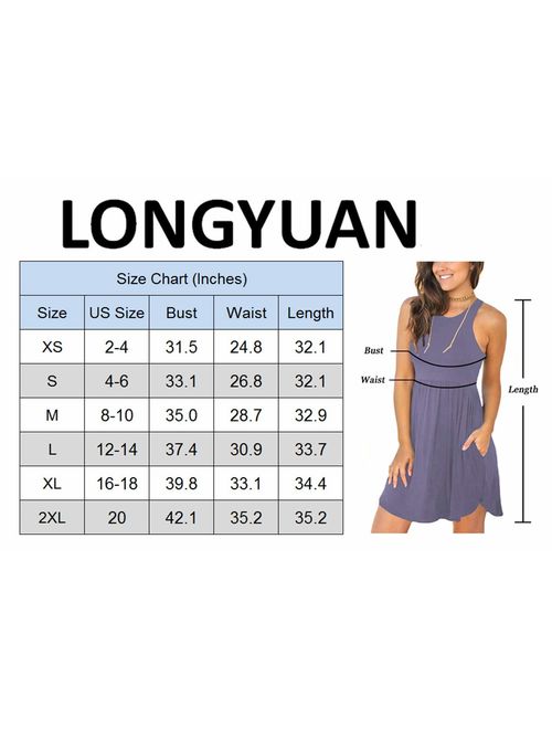 LONGYUAN Summer Casual Loose Plain T Shirt Dresses Swimsuit Cover Ups With Pockets