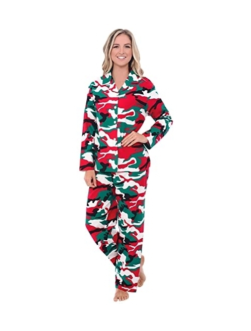 Alexander Del Rossa His and Hers Lightweight Flannel Pajamas, Long Button Down Cotton Pj Set