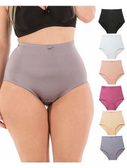 Barbra's 6 Pack Women's High-Waist Tummy Control Girdle Panties