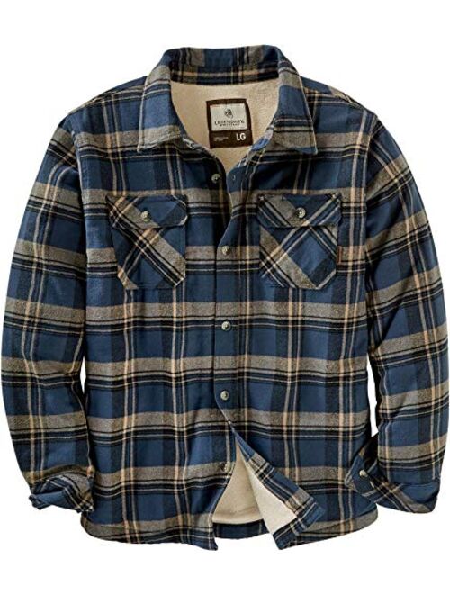 Legendary Whitetails Mens Deer Camp Fleece Lined Flannel Shirt Jacket