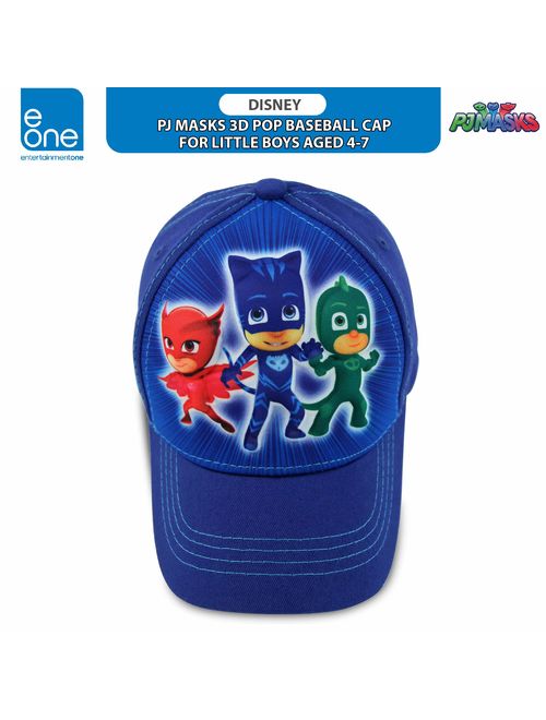 Pj Masks Little Boys Baseball Hat, 3D Pop Kids Baseball Cap, Blue