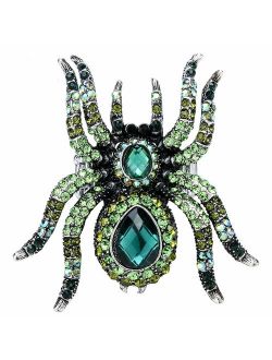 YACQ Women's Spider Stretch Rings Fit Finger Size 6.5 to 9 - Elastic Soft Band Perfect for Arthritis - Silk Scarf Holders - Lead & Nickle Free - 2-1/4 x 2-1/4 Inches - Ha