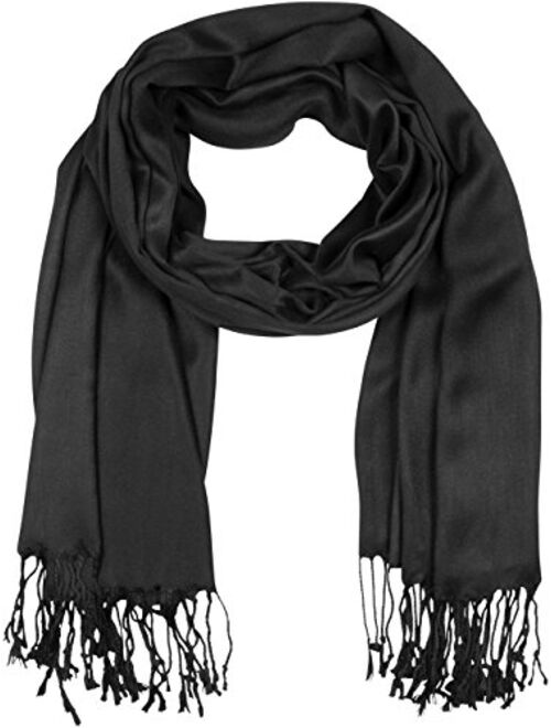 Sakkas 78" X 28" Rayon from Bamboo Soft Solid Pashmina Shawl/Wrap/Stole