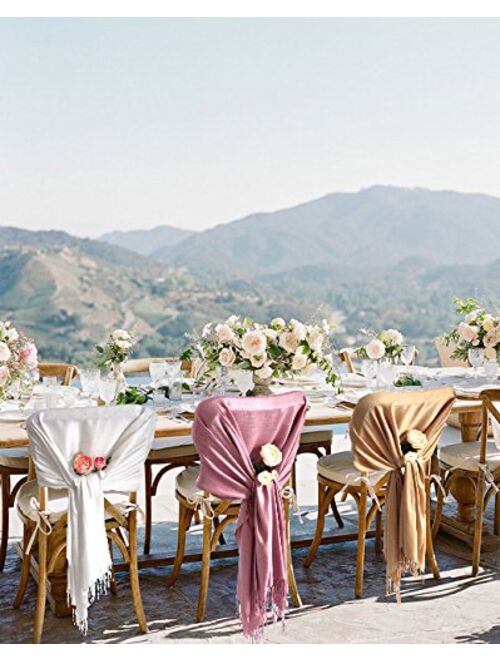 Sakkas 78" X 28" Rayon from Bamboo Soft Solid Pashmina Shawl/Wrap/Stole