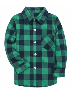 Sangtree Cotton Plaid Button Down Flannel Shirt, 3 Months -Men XXL