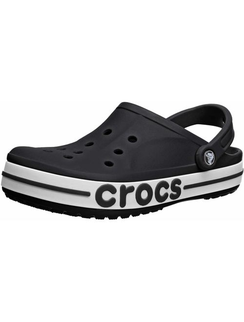 Crocs Bayaband Clogs, Black/White, 8 US Women / 6 US Men
