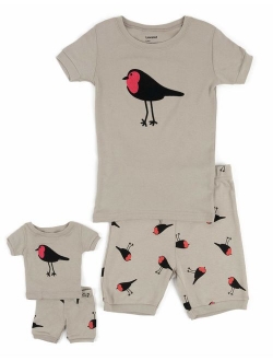 Shorts Kids & Toddler Pajamas Matching Doll & Girls Pajamas 100% Cotton Owl Pjs Set (2-10 Years) Fits American Girl