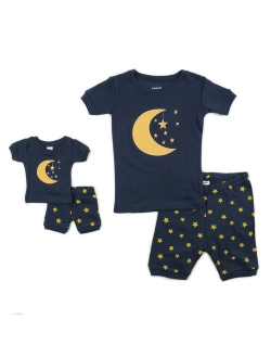Shorts Kids & Toddler Pajamas Matching Doll & Girls Pajamas 100% Cotton Owl Pjs Set (2-10 Years) Fits American Girl