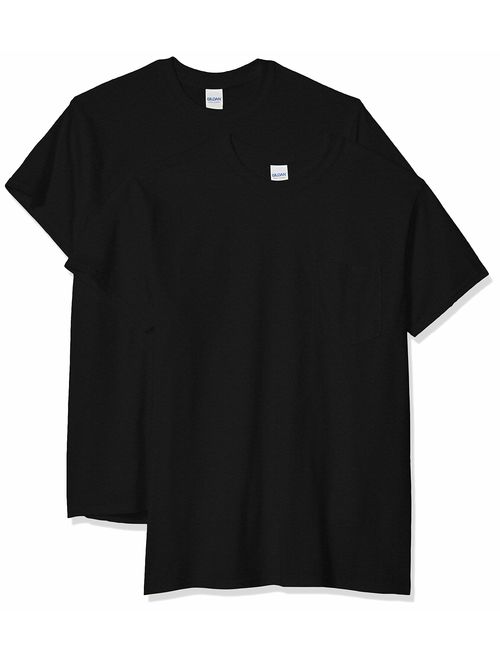 Gildan Men's Ultra Cotton Adult T-Shirt with Pocket, 2-Pack