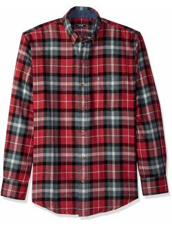 Men's Big and Tall Stratton Long Sleeve Button Down Plaid Flannel Shirt