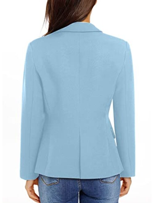LookbookStore Womens Notched Lapel Pocket Button Work Office Blazer Jacket Suit