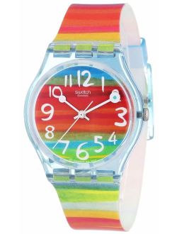 Women's GS124 Quartz Rainbow Dial Plastic Watch