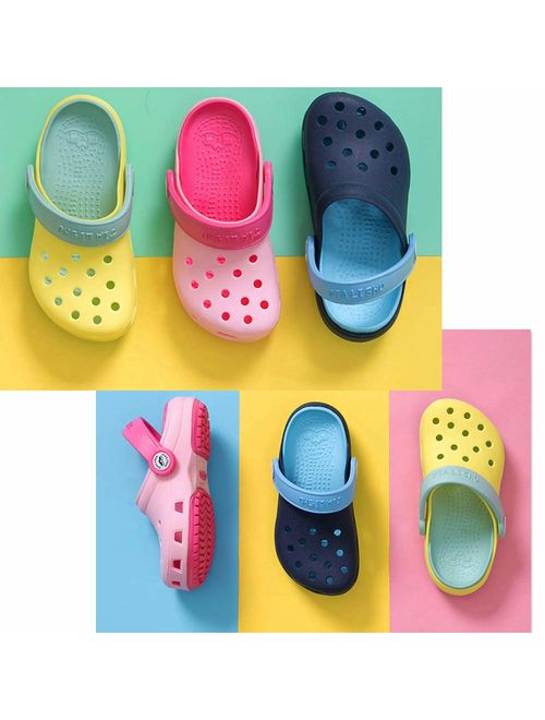 KaKaKiKi Toddler Kid Slipper Boy Girl Sandal Garden Shoe Cartoon Comfort Clogs Summer Slip On Backstrap Water Beach Pool Lightweight Shoes