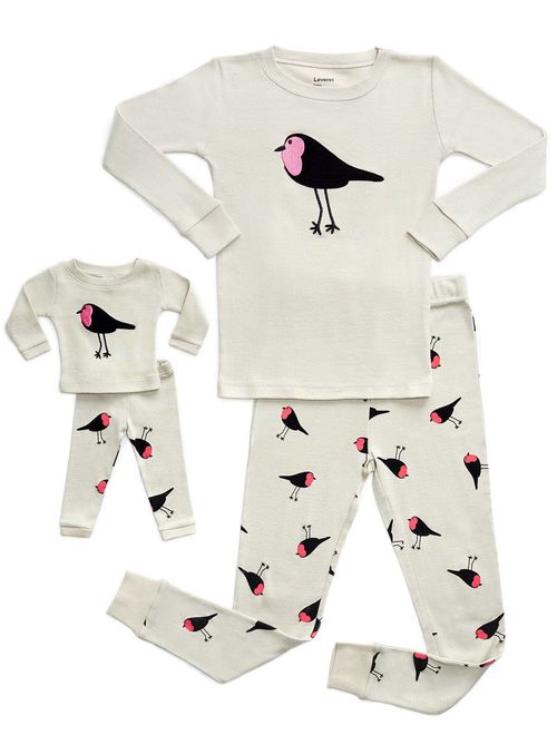 Leveret Kids & Toddler Pajamas Matching Doll & Girls Pajamas 