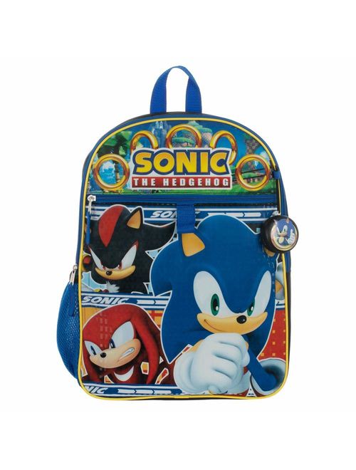 Bioworld Kids Sonic Backpack 5-Piece Combo School Supplies Set