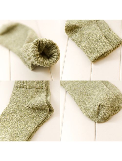 YSense 5 Pairs Womens Knit Warm Casual Wool Crew Winter Socks