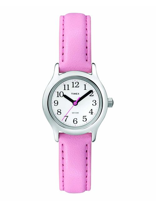 Timex Girls T79081 My First Easy Reader Pink Faux Leather Strap Watch
