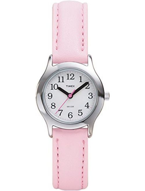 Timex Girls T79081 My First Easy Reader Pink Faux Leather Strap Watch