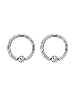 14g-20g Every-Day Surgical Steel Captive Bead Ring Body Piercing Hoops